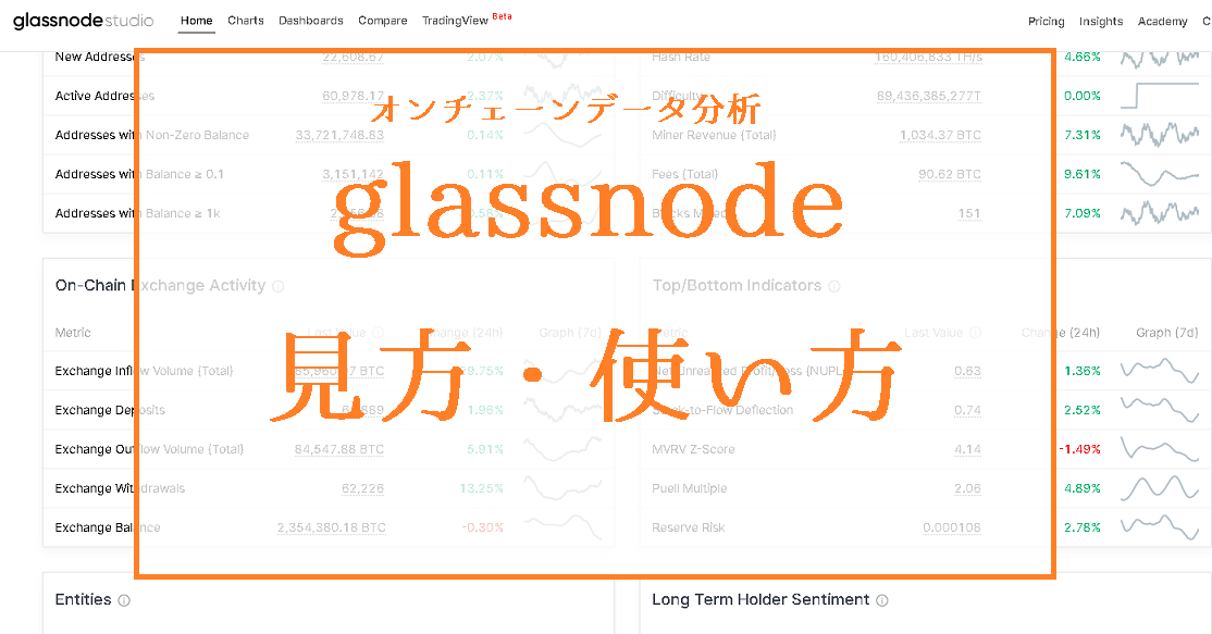 glassnode（グラスノード）の見方・使い方｜オンチェーンデータ分析